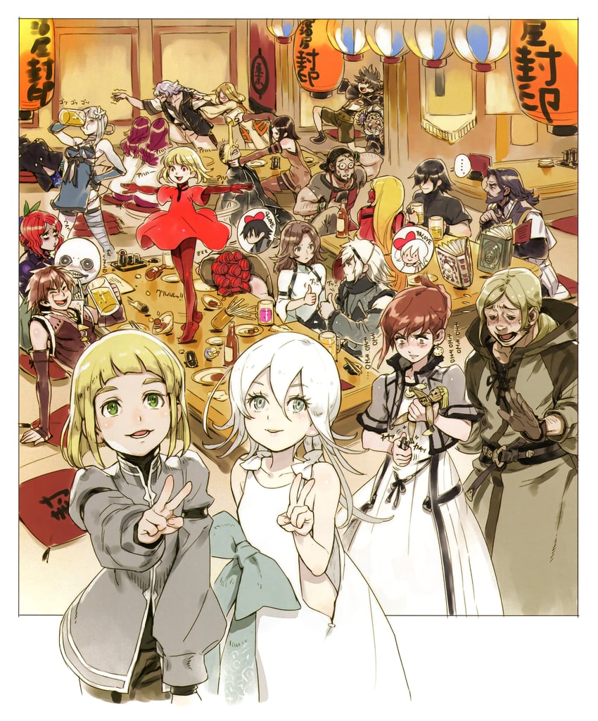kaine, nier, emil, yonah, devola, and 22 more (nier and 4 more) drawn by fujisaka_kimihiko