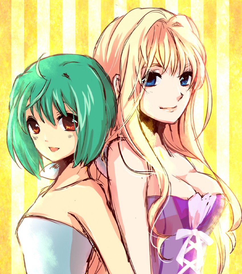 sheryl nome and ranka lee (macross and 1 more) drawn by riko_(piecock)