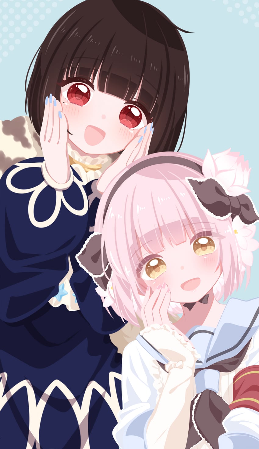 snow white and lapis lazuline (mahou shoujo ikusei keikaku and 1 more) drawn by sakura_mochi_(kanade-8961-uriuri)
