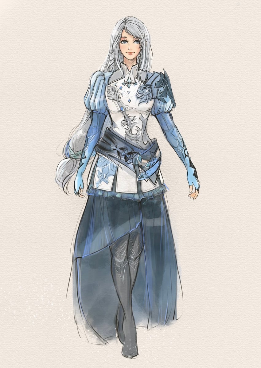 jill warrick (final fantasy and 1 more) drawn by papermint_tea