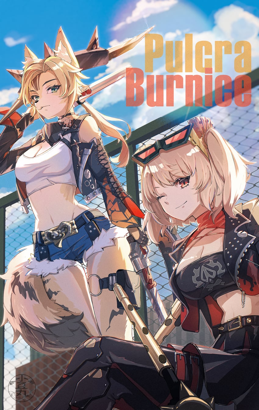 burnice white and pulchra fellini (zenless zone zero) drawn by azukimaru