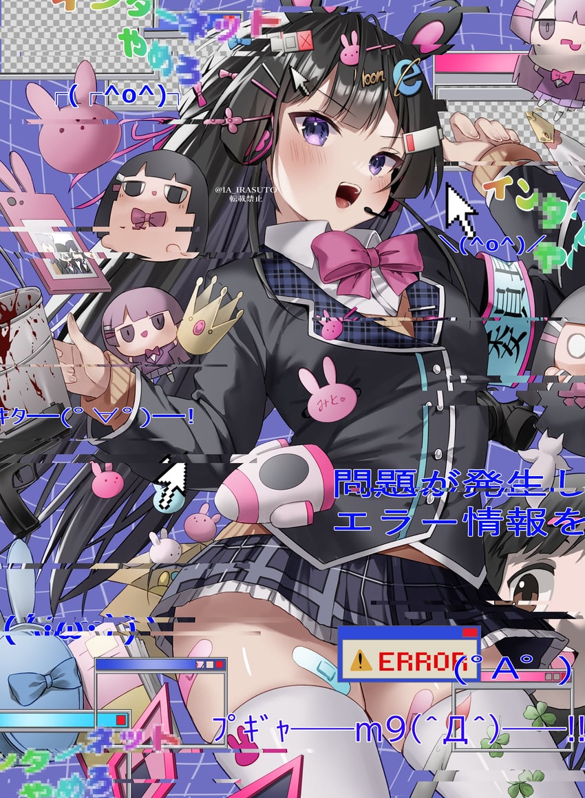 tsukino mito, higuchi kaede, shizuka rin, nazono mito, and mito-chan (nijisanji and 2 more) drawn by ia_1928