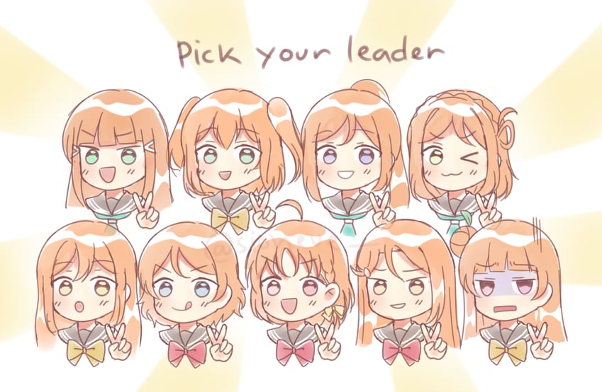 watanabe you, tsushima yoshiko, sakurauchi riko, takami chika, matsuura kanan, and 4 more (love live! and 1 more) drawn by sioneve
