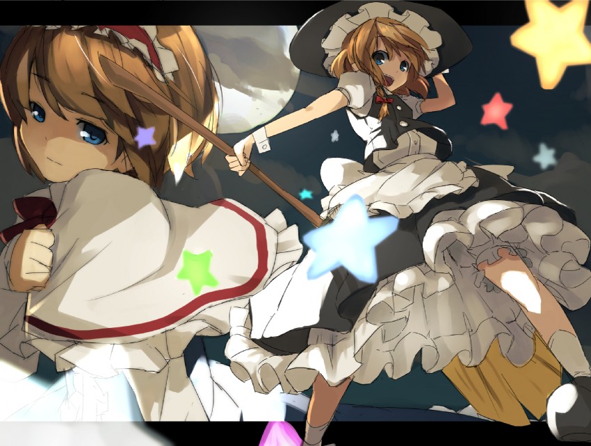 kirisame marisa and alice margatroid (touhou) drawn by sputnik_(artist)