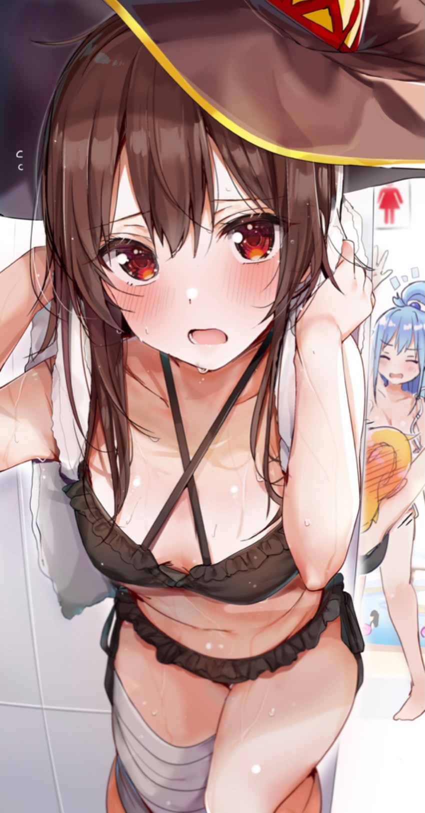 megumin, aqua, and darkness (kono subarashii sekai ni shukufuku wo!) drawn by rouka_(akatyann)
