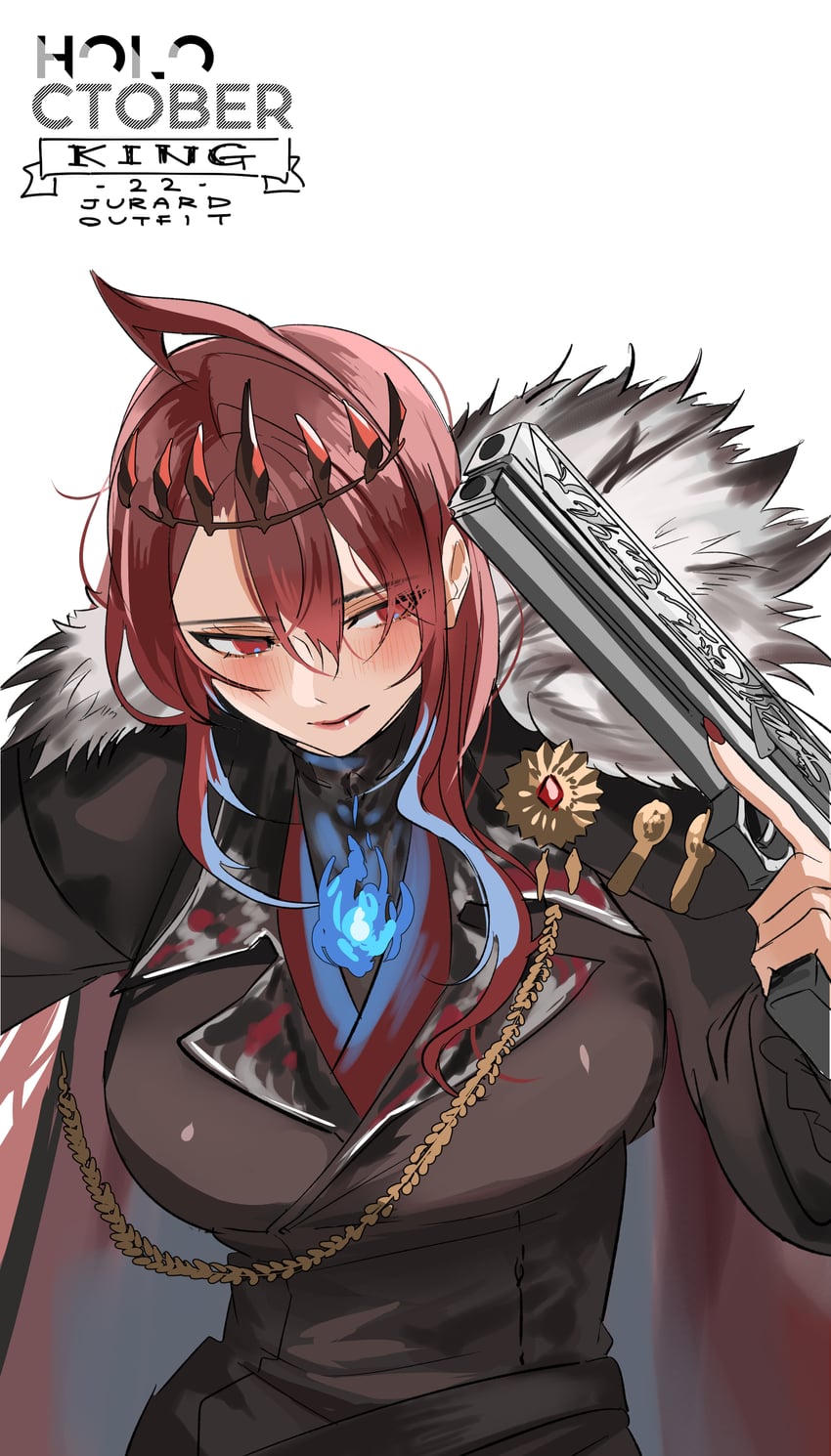 elizabeth rose bloodflame and jurard t rexford (hololive and 3 more) drawn by set7