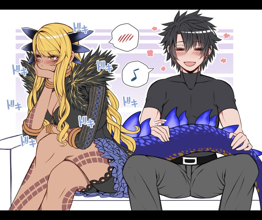 fujimaru ritsuka and vritra (fate and 1 more) drawn by sanmoto_gorouzaemon