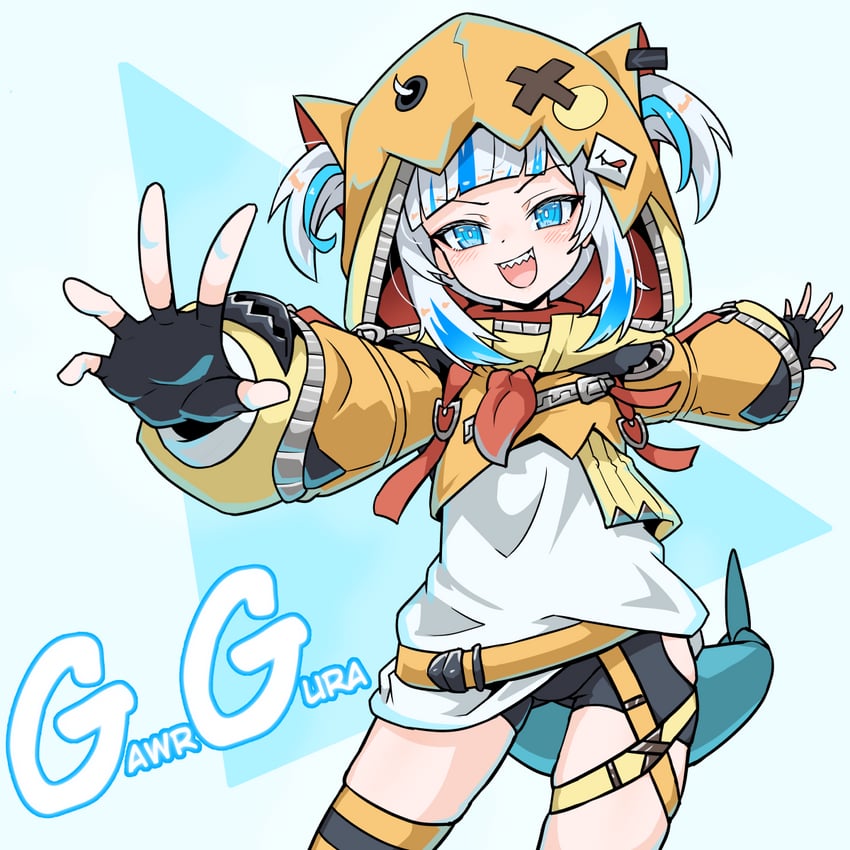 gawr gura and gigi murin (hololive and 1 more) drawn by moral_cacoethes