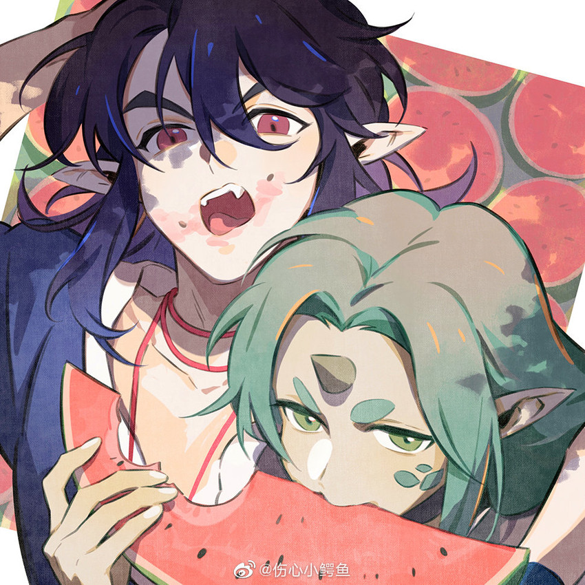 xuan li and diting (luo xiaohei zhanji and 1 more) drawn by bean_mr12