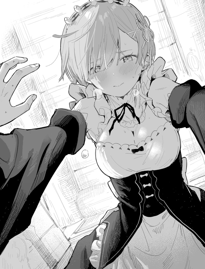 rem (re:zero kara hajimeru isekai seikatsu) drawn by mameroku