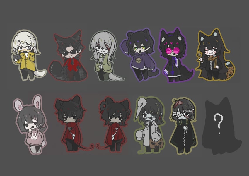 ziche fuzhao, li yuting, mo chengwei, huai yunqing, bai ling, and 5 more (touqi guaitan) drawn by nobu872674