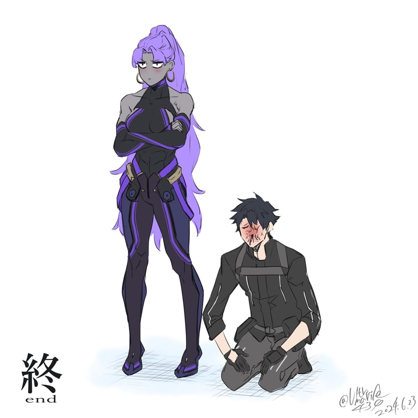 fujimaru ritsuka, assassin, and female assassin (fate and 1 more) drawn by shin_(ultramarine430)