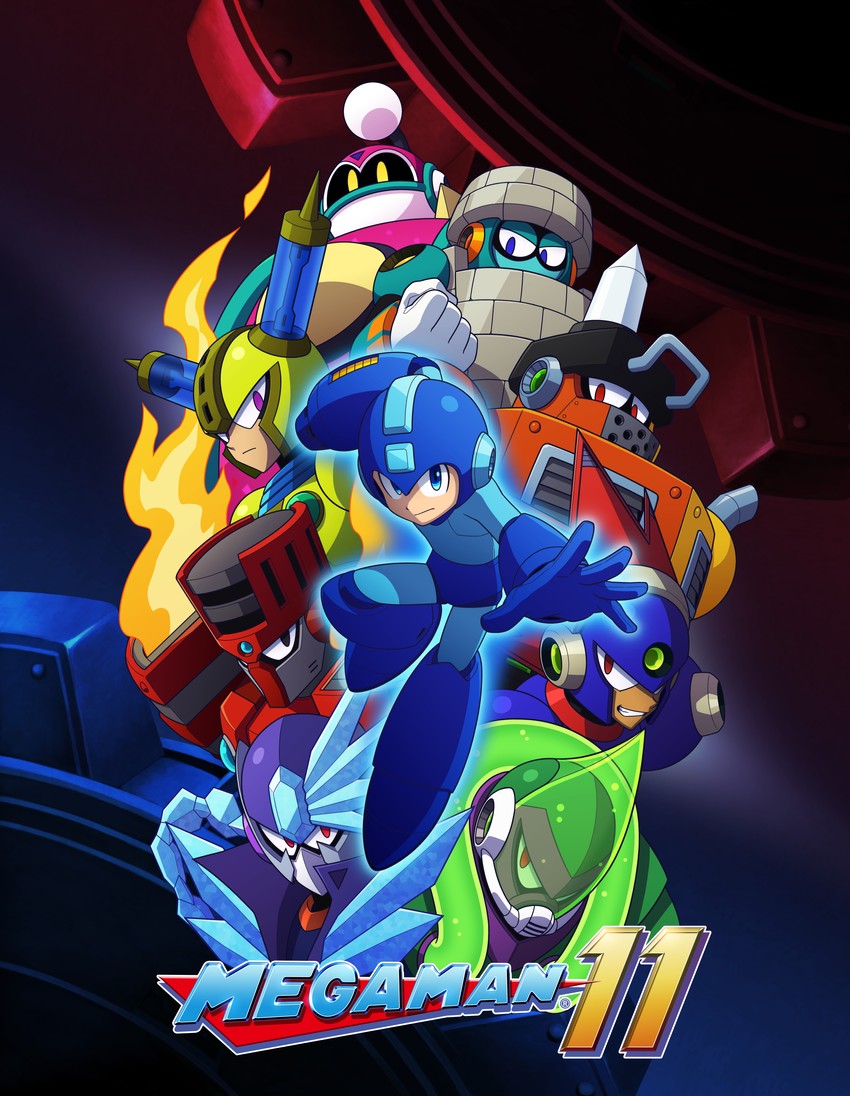 mega man, fuse man, tundra man, block man, torch man, and 4 more (mega man and 1 more)
