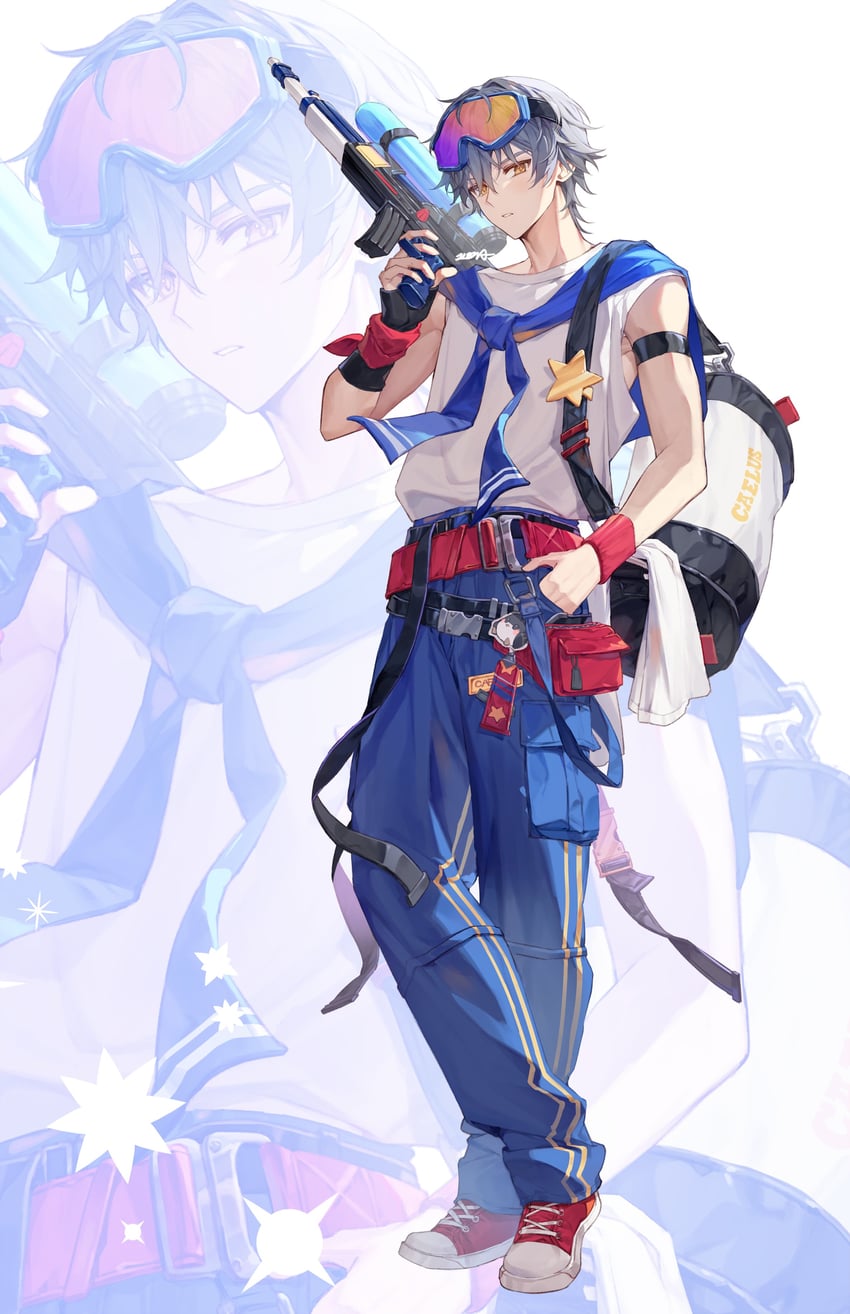 trailblazer and caelus (honkai and 1 more) drawn by sha_(nz2)