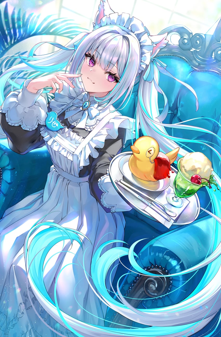 lize helesta and sebastian piyodore (nijisanji) drawn by bochibochi_(gyuuniku_6000)