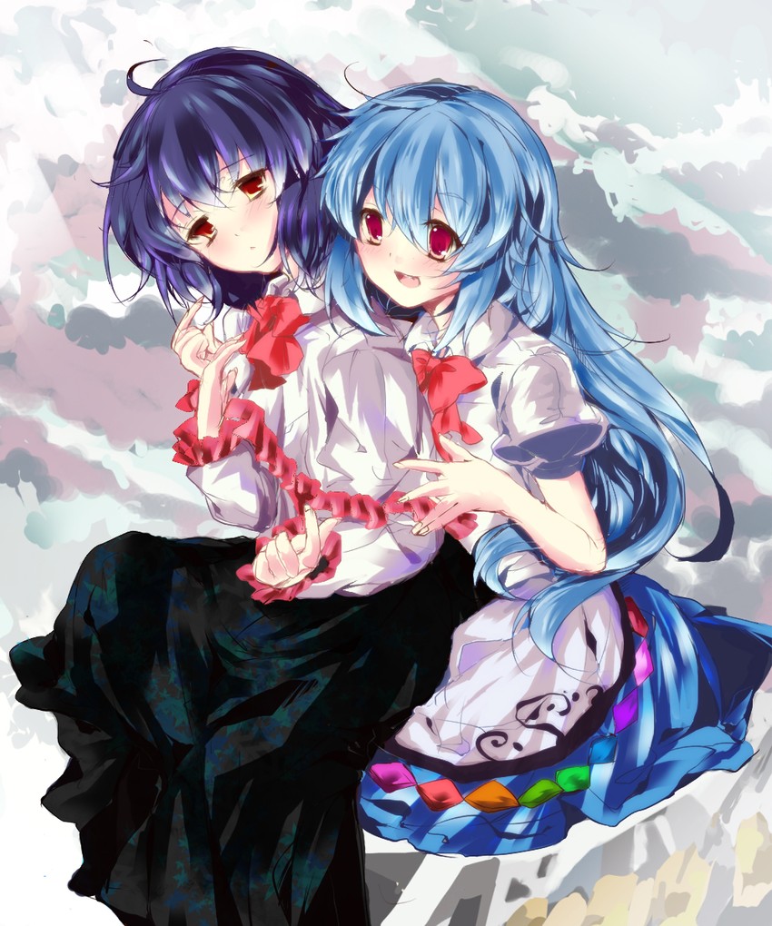 hinanawi tenshi and nagae iku (touhou) drawn by shinonome_ukyu
