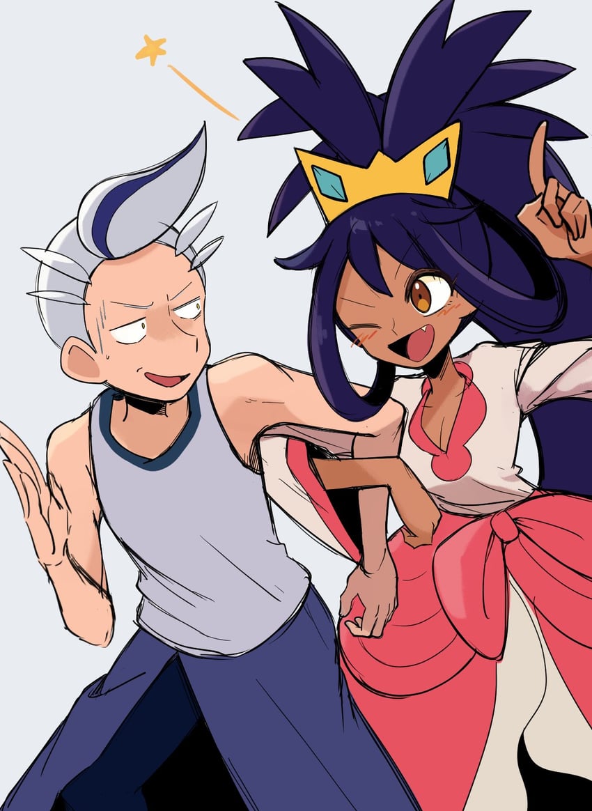 iris and drayton (pokemon and 2 more) drawn by nam_(namart76)