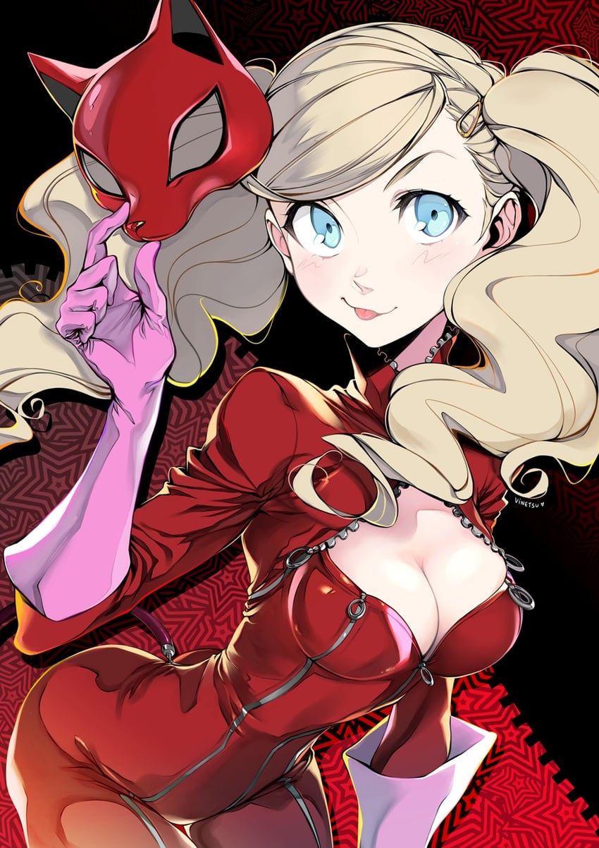 takamaki anne and panther (persona and 1 more) drawn by vinetsu