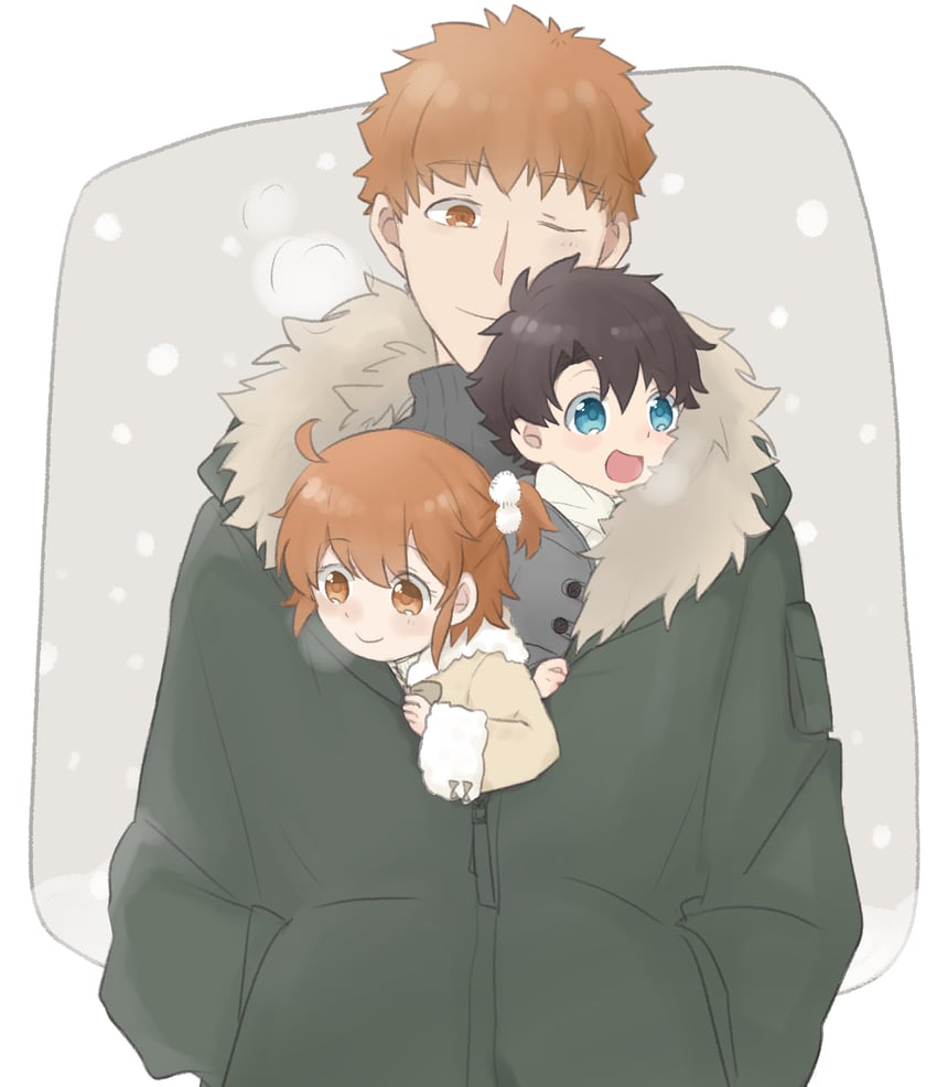 fujimaru ritsuka and emiya shirou (fate and 2 more) drawn by konsan_(shinonome_root3)