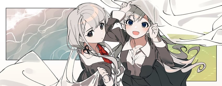 hisakawa hayate and hisakawa nagi (idolmaster and 2 more) drawn by wwwrkgk
