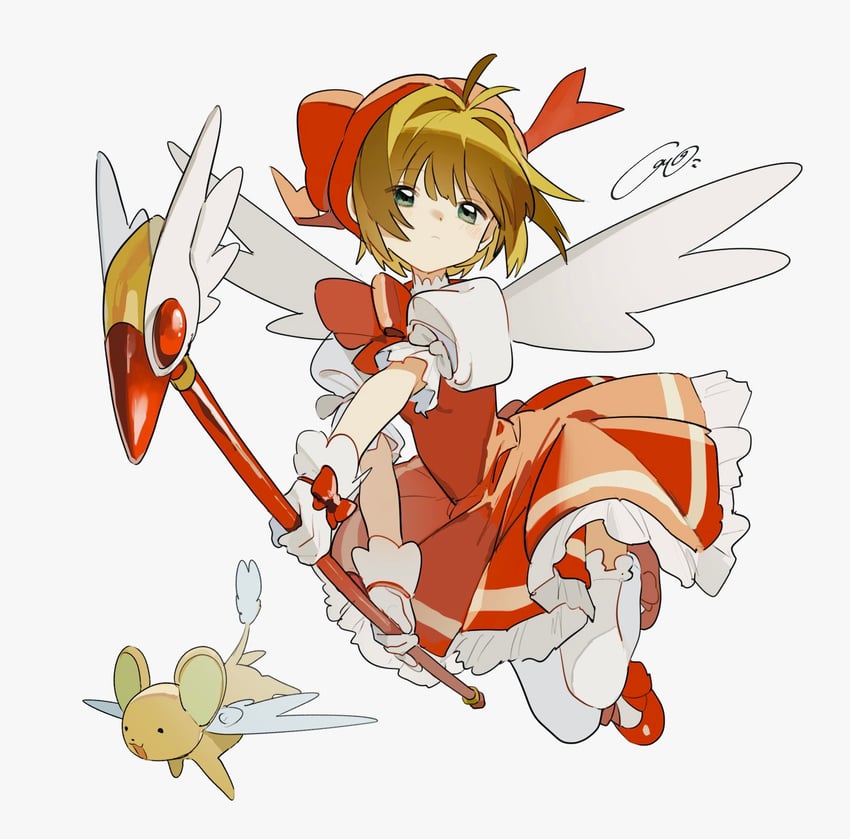 kinomoto sakura and kero (cardcaptor sakura) drawn by two_pokemon
