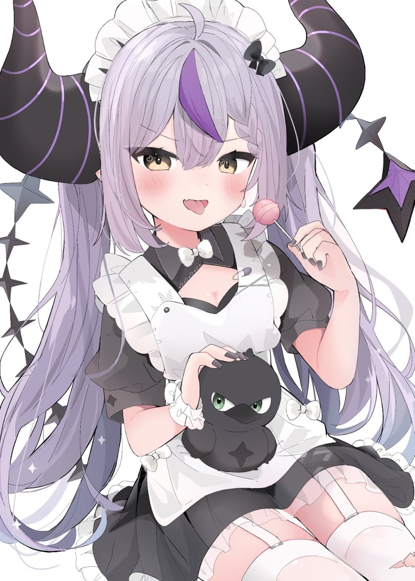 la+ darknesss and crow (hololive) drawn by nocchi_(r_ws2l)