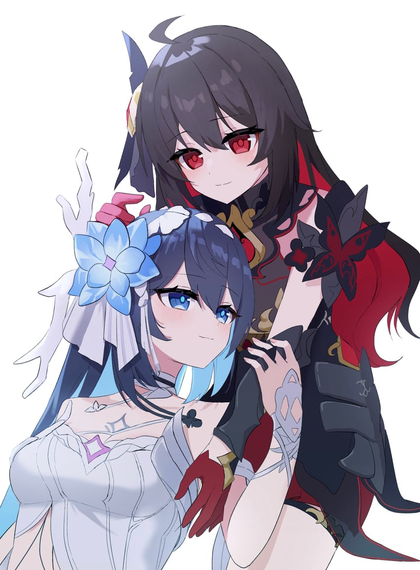 seele vollerei and seele (honkai and 1 more) drawn by h2o_omizu