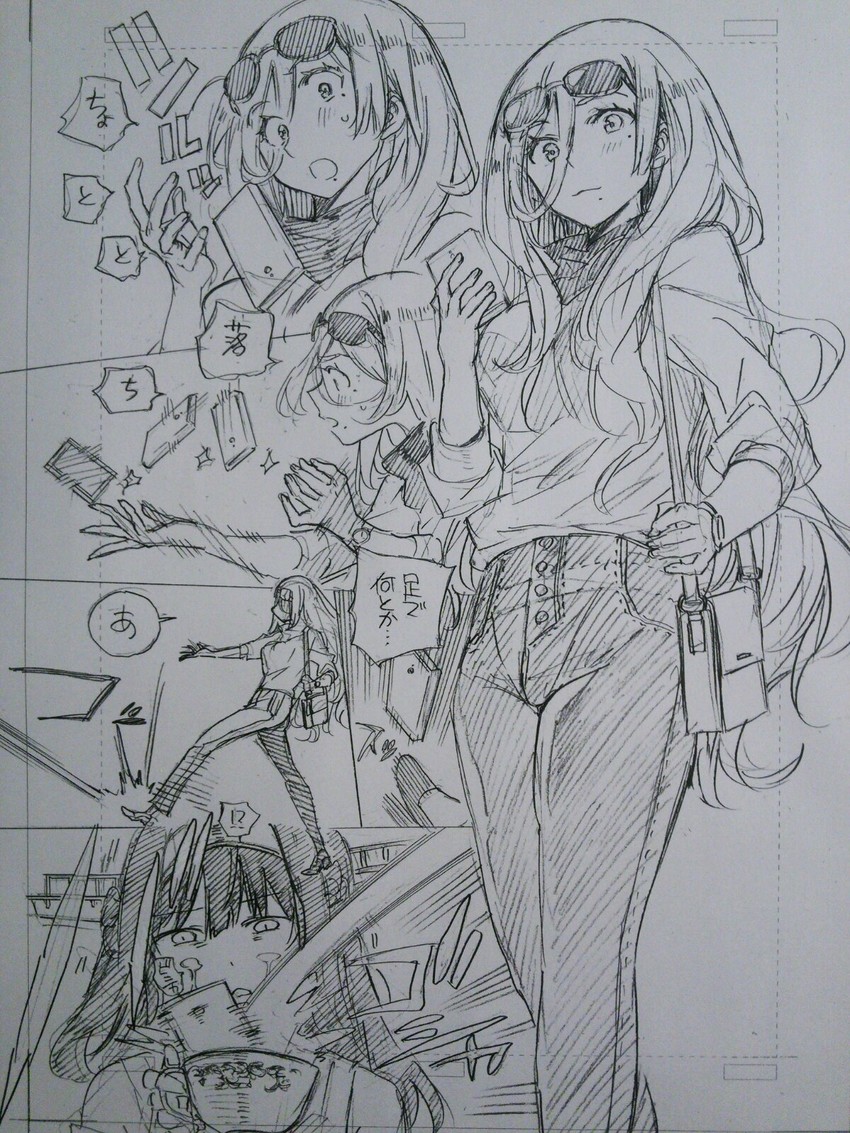 kongou, kongou kai ni, and richelieu (kantai collection) drawn by kojima_takeshi