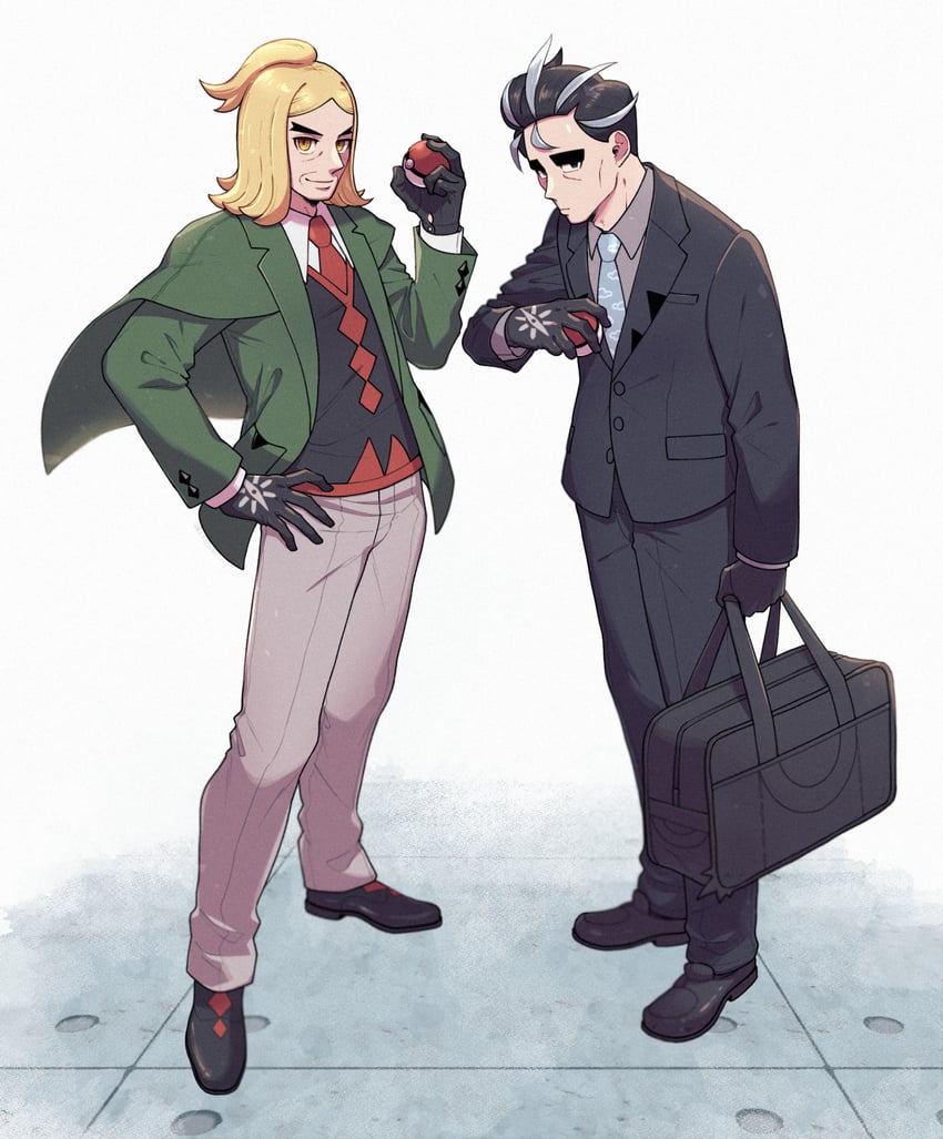 larry and hassel (pokemon and 1 more) drawn by batabiru