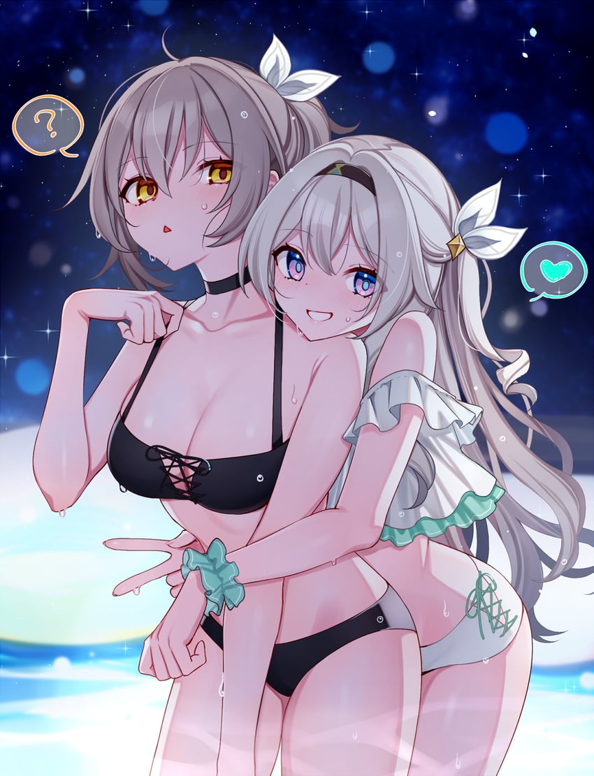 trailblazer, firefly, and stelle (honkai and 1 more) drawn by gel_(nukoleg)