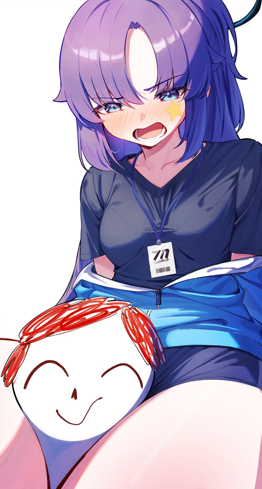 sensei, yuuka, and doodle sensei (blue archive) drawn by pyytato