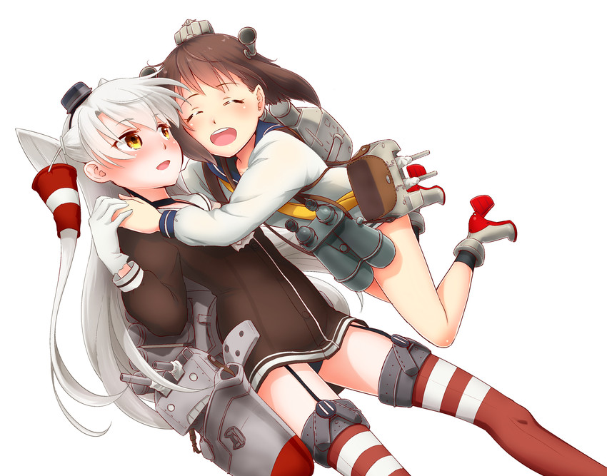 amatsukaze, yukikaze, and rensouhou-kun (kantai collection) drawn by yukako_(yukakotatu)