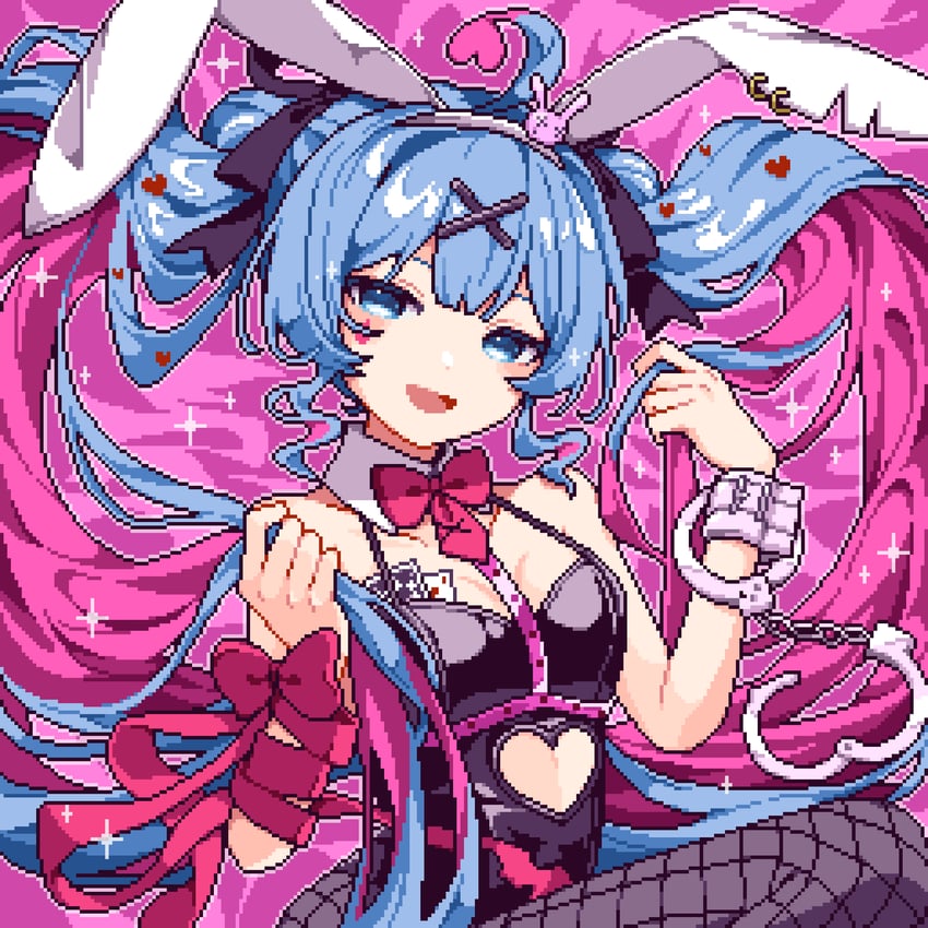 hatsune miku (vocaloid and 1 more) drawn by amefu_luna