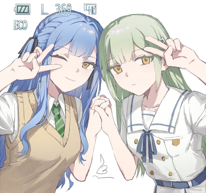 togawa sakiko and wakaba mutsumi (bang dream! and 1 more) drawn by zx277x