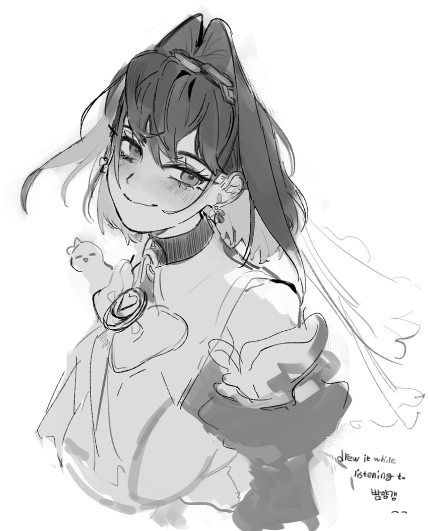 ouro kronii (hololive and 1 more) drawn by eus_ing