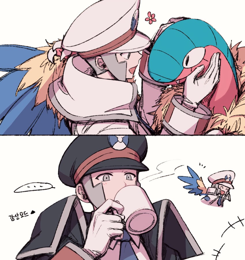 ingo, emmet, and archeops (pokemon and 1 more) drawn by seku_000