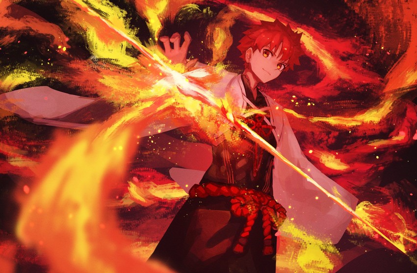 emiya shirou and senji muramasa (fate and 1 more) drawn by aito