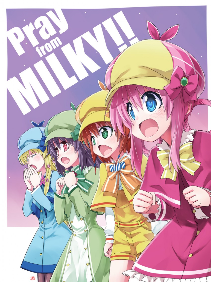 sherlock shellingford, hercule barton, cordelia glauca, and yuzurizaki nero (tantei opera milky holmes) drawn by weshika