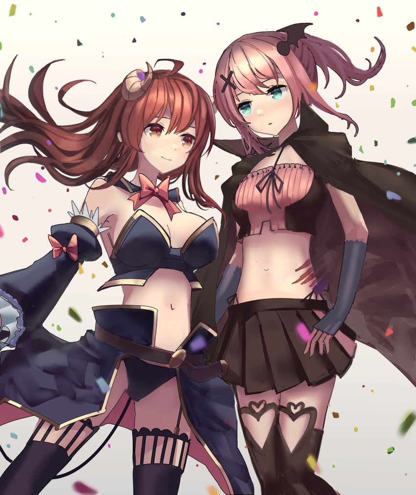 yoshida yuuko and chiyoda momo (machikado mazoku) drawn by yubari_lemon