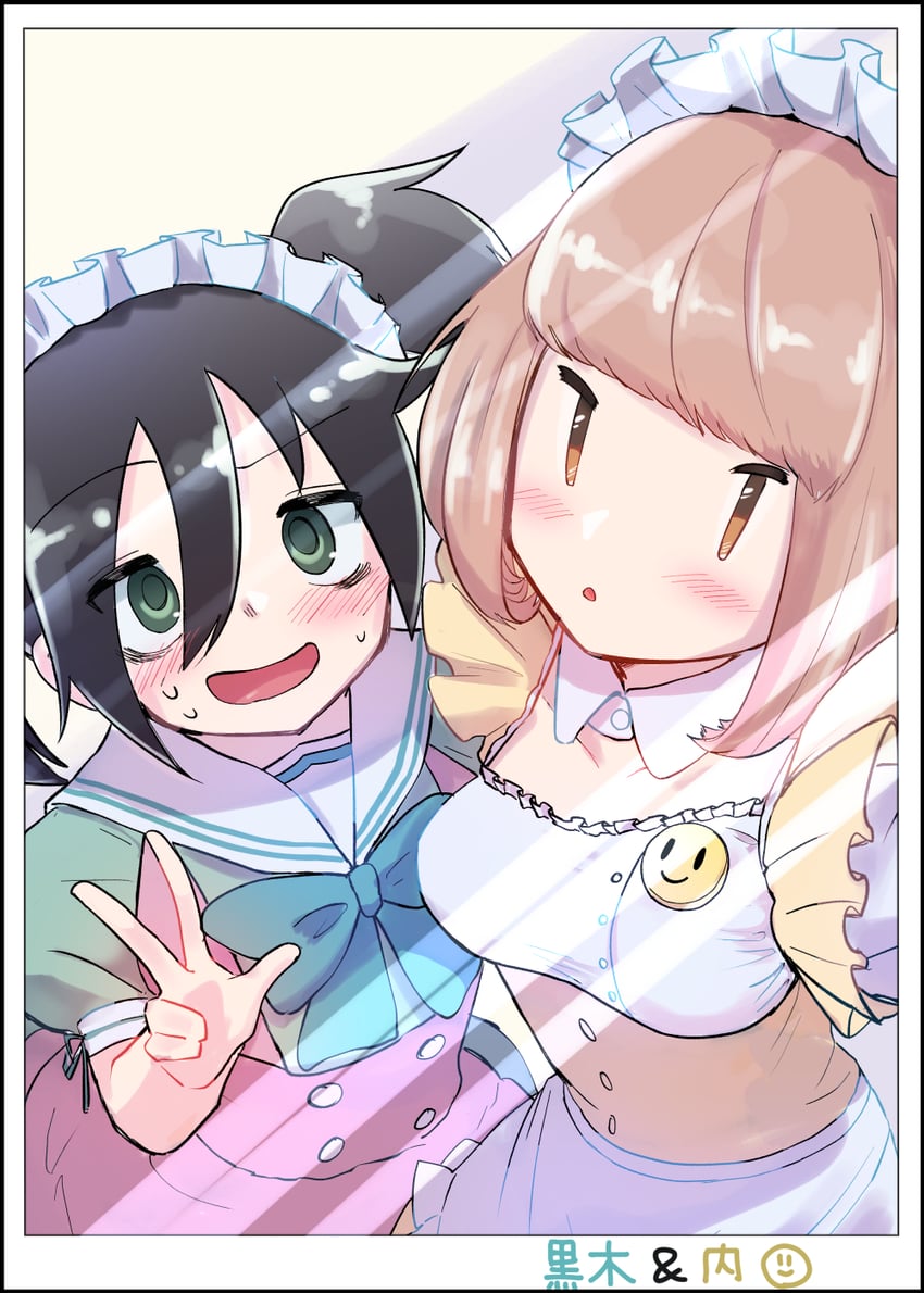 kuroki tomoko and uchi emiri (watashi ga motenai no wa dou kangaetemo omaera ga warui!) drawn by nokonoko_(a0dddd)