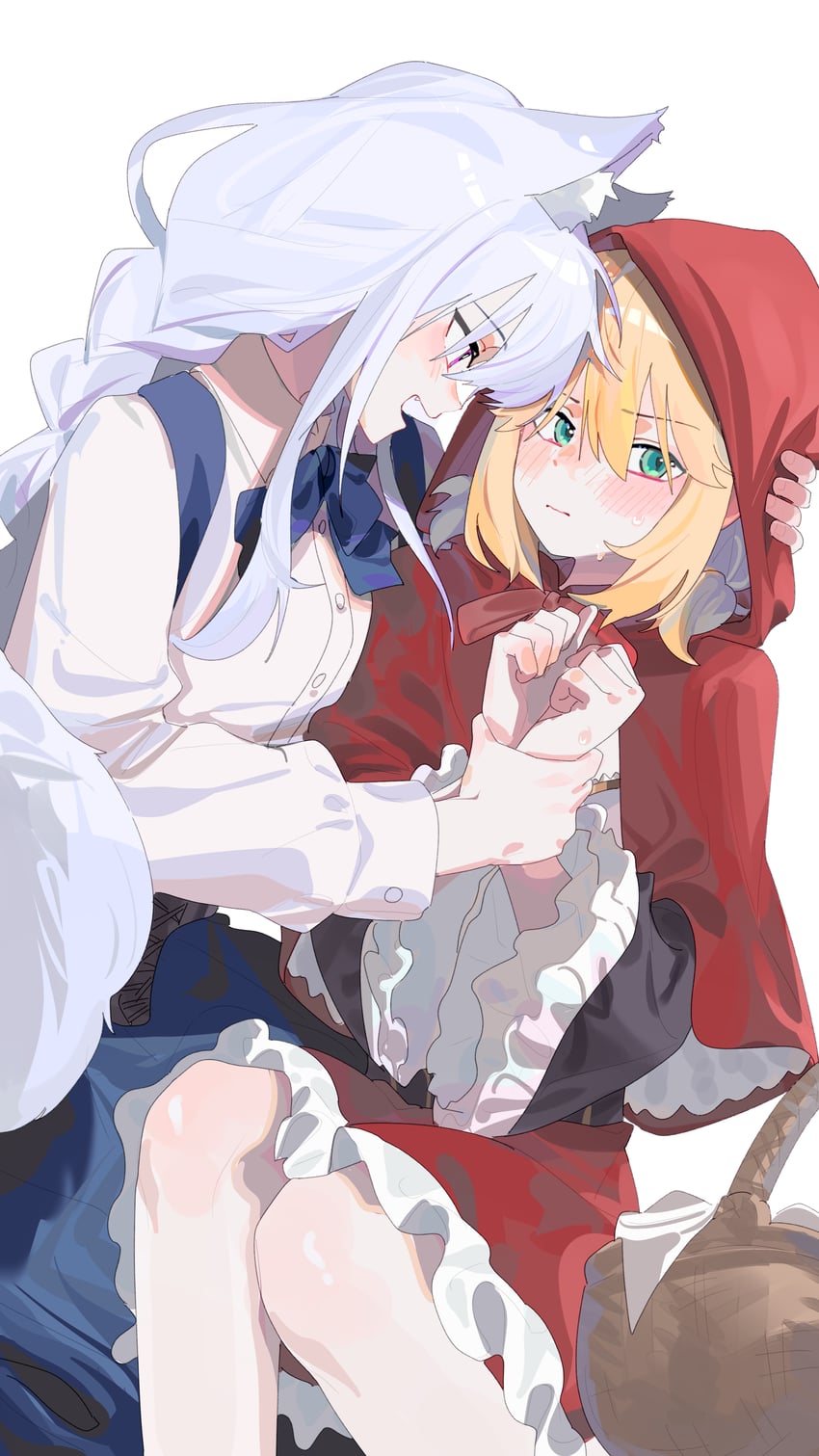 little red riding hood, anisphia wynn palettia, euphyllia magenta, and big bad wolf (little red riding hood and 1 more) drawn by ydpfa