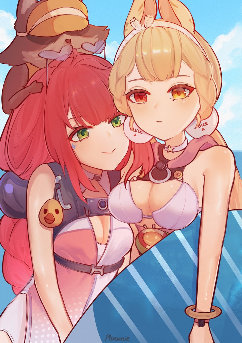 ukinami yuzuha and alice thymefield (zenless zone zero) drawn by ploomie