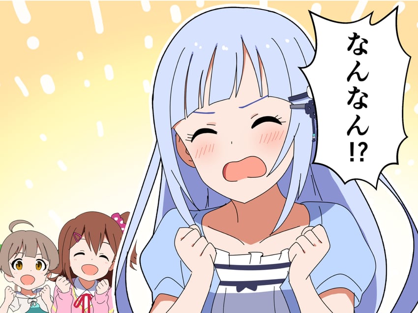 hakozaki serika, kasuga mirai, and shiraishi tsumugi (idolmaster and 2 more) drawn by trinitro_t
