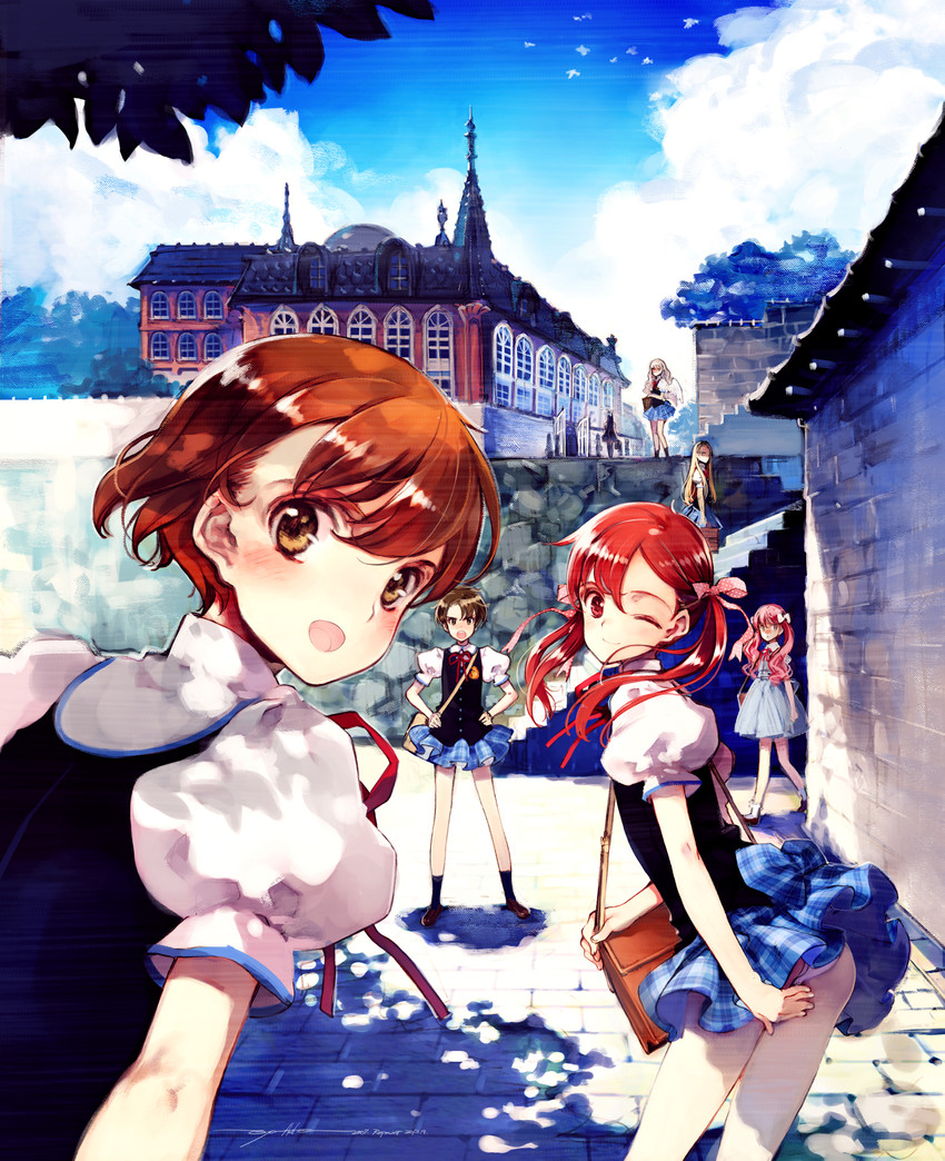 koishikawa kohane, sawatari aoi, yazuki miyu, onodera asahi, kawasaki yukina, and 2 more (period) drawn by oyari_ashito