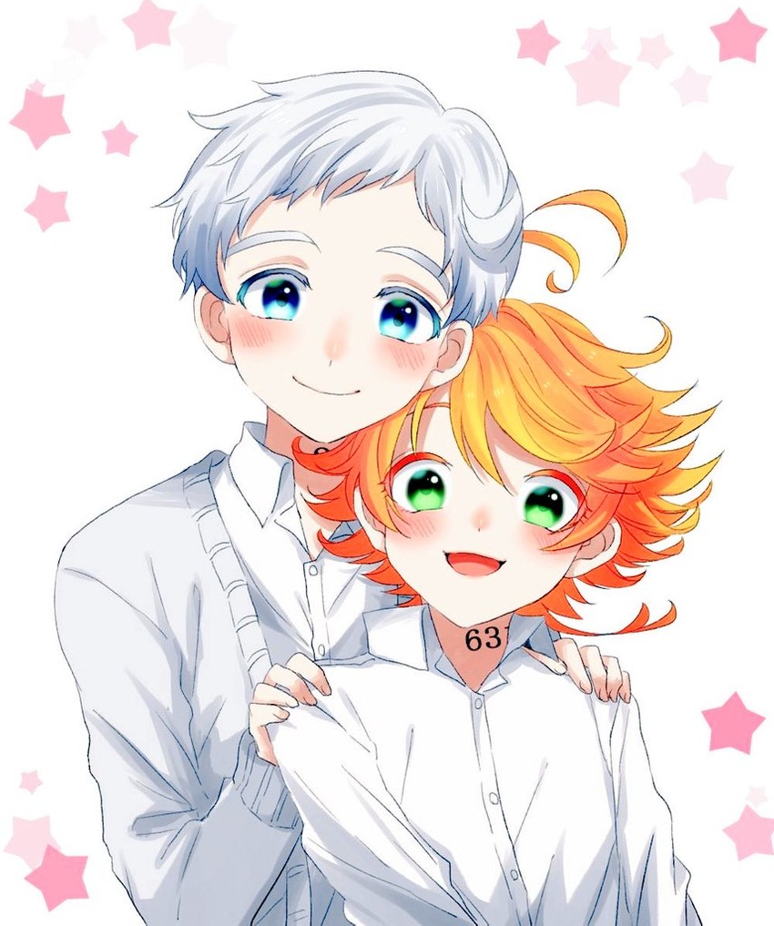 emma and norman (yakusoku no neverland) drawn by kitimoop