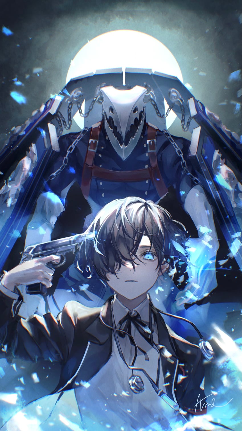 yuuki makoto and thanatos (persona and 1 more) drawn by rain_03129