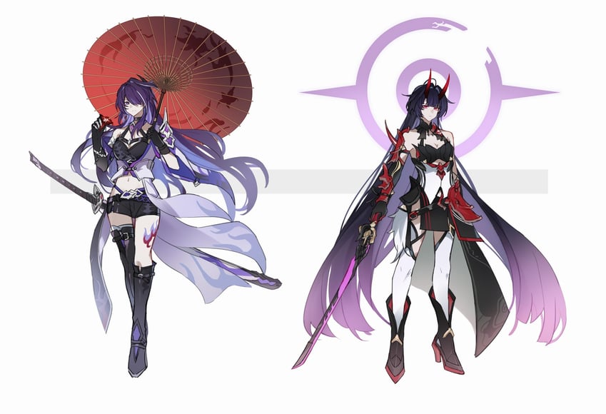 acheron, raiden mei, and sawashiro miyuki (honkai and 2 more) drawn by shiying_no_yao