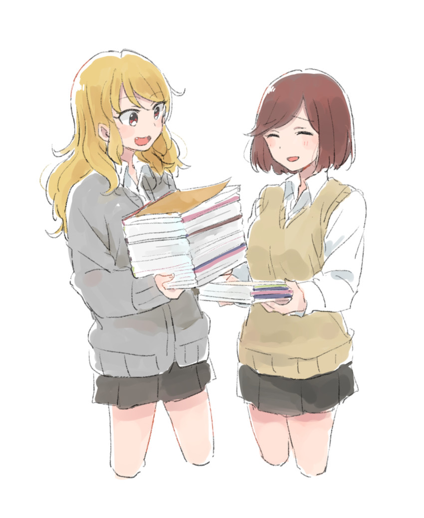 yuikawa haruko and izuka ryou (furidashi ni ochiru!) drawn by musshu_(omu001)
