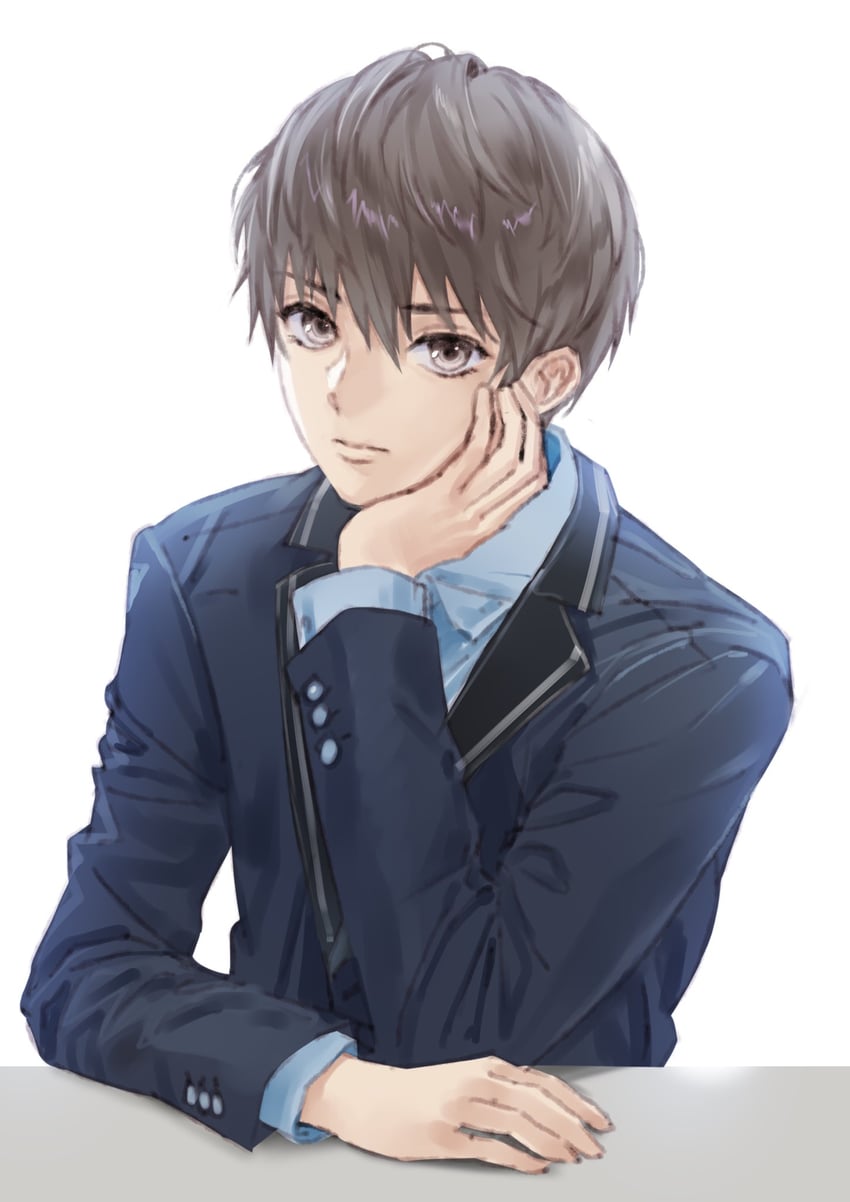 protagonist (blue reflection and 1 more) drawn by kishida_mel