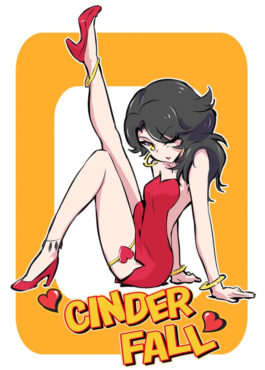 cinder fall and betty boop (rwby and 1 more) drawn by iesupa